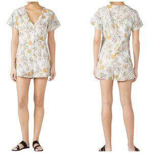 MINKPINK Wild Coast Linen Blend Romper Size Small